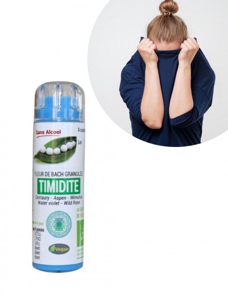Complexe Timidité Bio sans alcool – Granules Fleurs de Bach Kosmeo