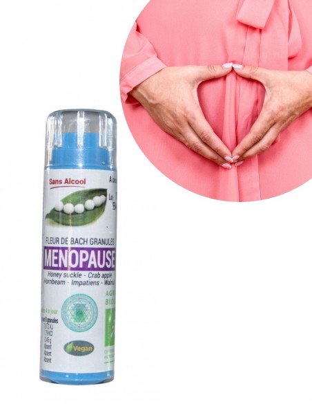 Complexe Ménopause Bio sans alcool – Granules Fleurs de Bach Kosmeo