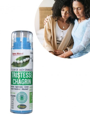 Complexe Tristesse Bio sans alcool – Granules Fleurs de Bach Kosmeo