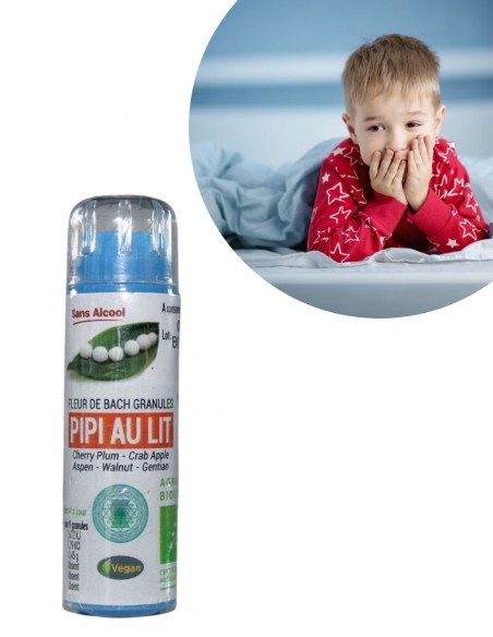Complexe Pipi au Lit Bio sans alcool – Granules Fleurs de Bach Kosmeo