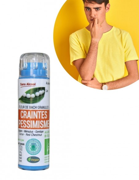 Complexe Pessimisme Craintes Bio sans alcool – Granules Fleurs de Bach Kosmeo