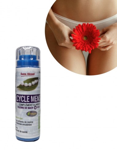 Complexe Cycle Menstruel Bio sans alcool – Granules Fleurs de Bach Kosmeo