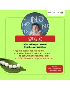 Complexe Agitation Rébellion Bio sans alcool – Granules Fleurs de Bach Kosmeo 2