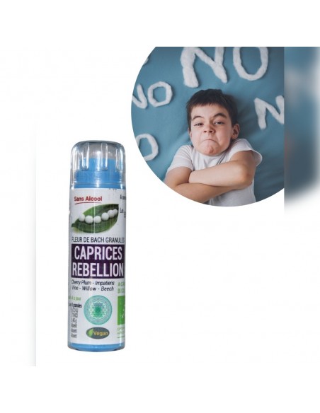 Complexe Agitation Rébellion Bio sans alcool – Granules Fleurs de Bach Kosmeo
