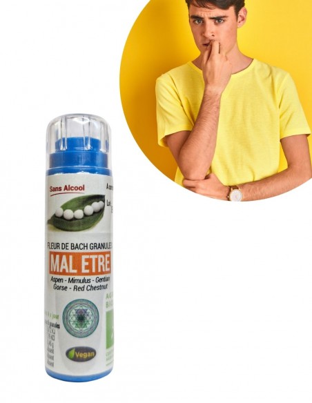 Complexe Mal Etre Bio sans alcool – Granules Fleurs de Bach Kosmeo