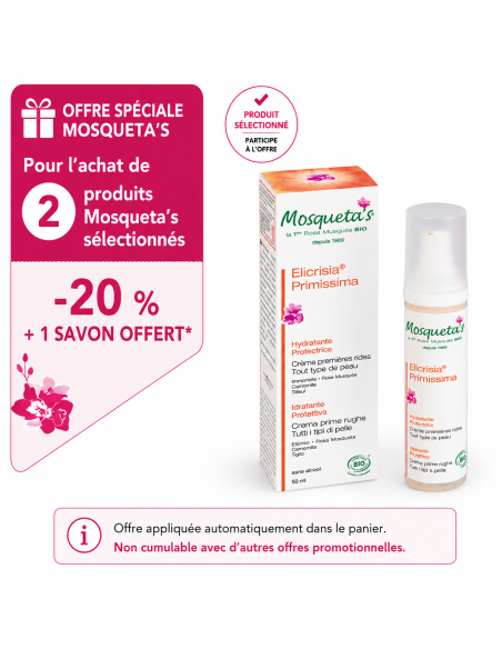 Crème Élicrisia Primissima Mosqueta’s – soin anti-âge à la Rose Musquée bio pour peaux dès 30 ans