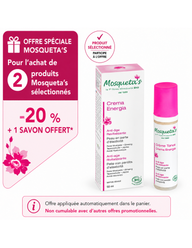 Crème Tonus Mosqueta’s – soin anti-âge raffermissant à la Rose Musquée bio