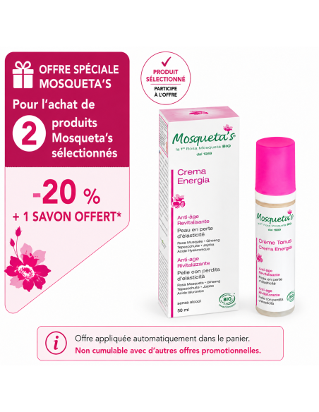Crème Tonus Mosqueta’s – soin anti-âge raffermissant à la Rose Musquée bio