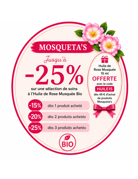 Huile Sèche de Rose Musquée Bio 30 ml - Soldes Mosqueta's jusqu'à -25 %