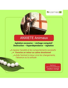 Complexe Anxiété Animaux Bio sans alcool – Granules Fleurs de Bach Kosmeo 2