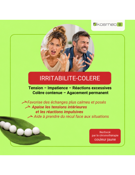 Irritabilité & Colère – Exaspération, impatience, colère et réactions excessives au quotidien.