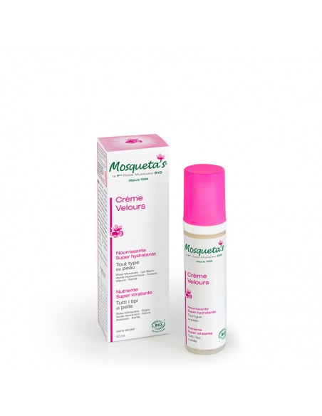 Crème Velours Mosqueta’s – soin hydratant et nourrissant à la Rose Musquée bio pour peaux sèches
