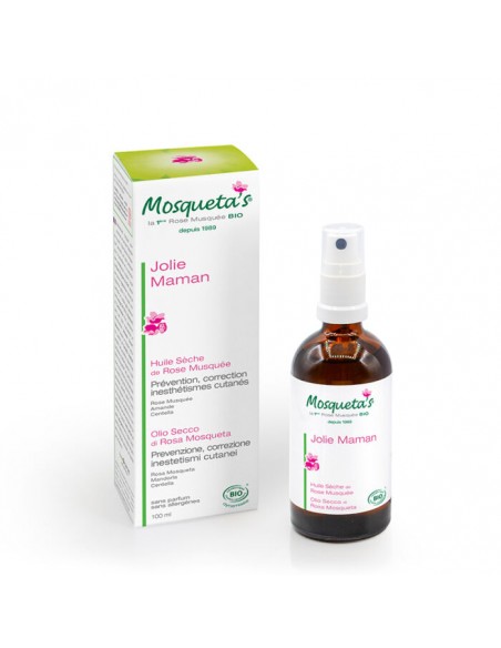Huile Sèche de Rose Musquée Mosqueta’s 100 ml – soin naturel anti-vergetures pour corps et grossesse